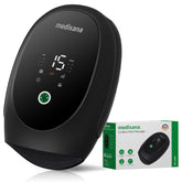 Medisana Hand Massager LCD display shows settings for quick adjustments