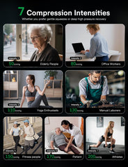 Medisana leg compression massager battery life enables cordless use up to three hours.