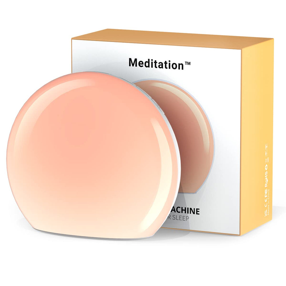 Meditation white noise sound machine showing 30 soothing sounds for deep sleep.