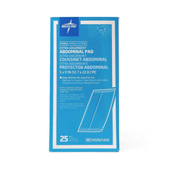 Medline pad demonstrates fluid dispersion with sealed edges to minimize leakage.