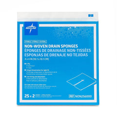 Medline gauze sponge 4x4 side packaging highlights easy access