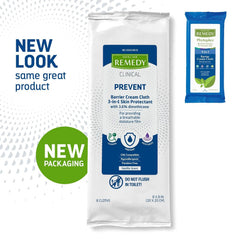 Medline Remedy 3-in-1 barrier cloth being used rinse-free