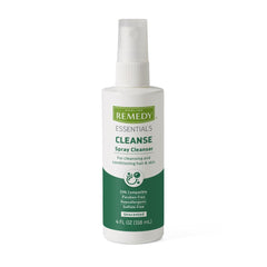 Medline Remedy Essentials no-rinse body cleanser bottle spray for quick, gentle clean-up without irritation
