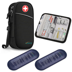 MEDMAX insulin cooler travel case front view for compact diabetic supplies organization