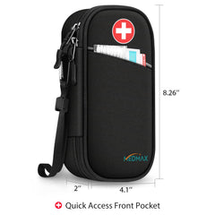 MEDMAX insulin cooler travel case interior compartments with two ice packs