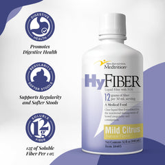 Medtrition HyFiber Daily glass with stirred drink showing smooth texture.