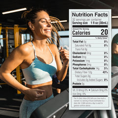 Medtrition HyFiber Daily 30ml serving dose ready to mix with beverages.