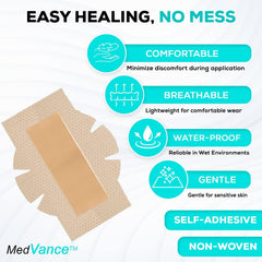 MedVance easy-apply-remove dressing minimizes friction during changes.