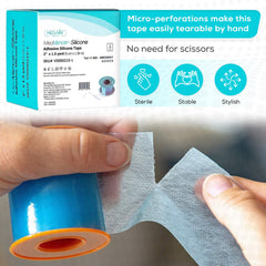 MedVance skin-friendly adhesive tape showing comfortable fit on all skin types.