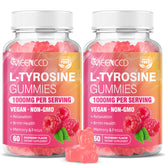 MEENCCD L-Tyrosine Gummies bottle promotes daily focus with raspberry flavor