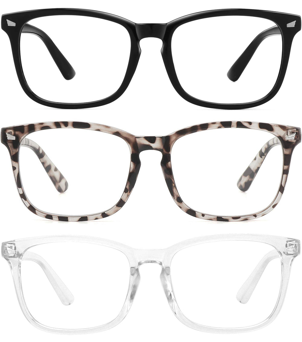 MEETSUN blue light blocking glasses with black frame for focused work and reduced eye strain.