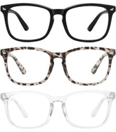 MEETSUN blue light blocking glasses with black frame for focused work and reduced eye strain.