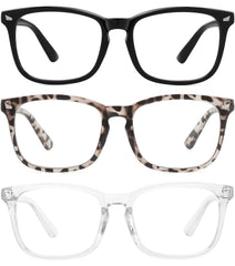 MEETSUN blue light blocking glasses with black frame for focused work and reduced eye strain.
