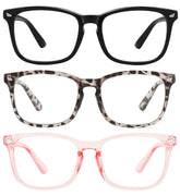 MEETSUN blue light blocking glasses in black, front view for daily screen protection