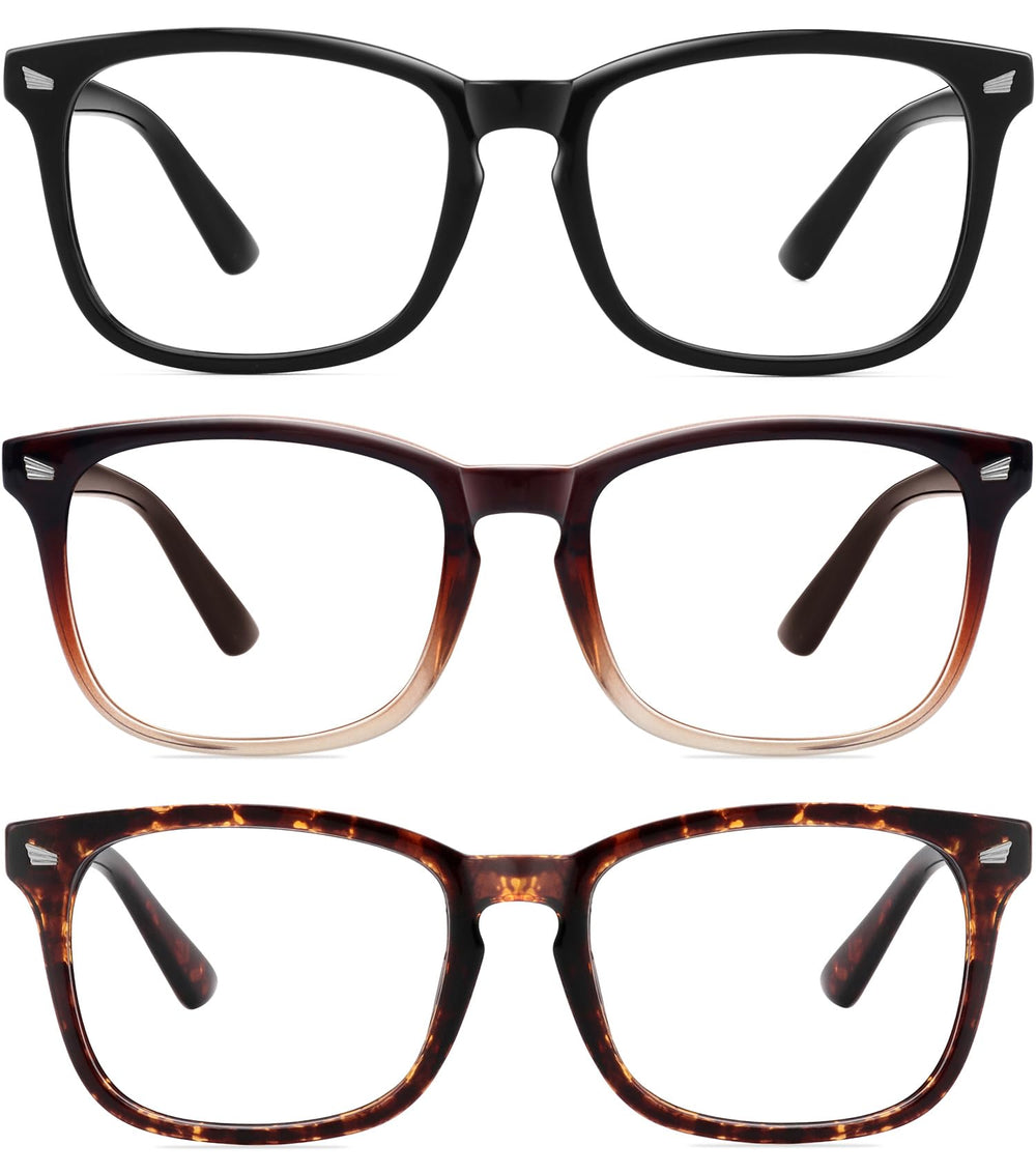MEETSUN blue light glasses front view in black for reduced screen fatigue