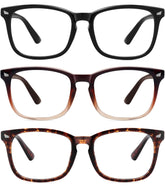 MEETSUN blue light glasses front view in black for reduced screen fatigue