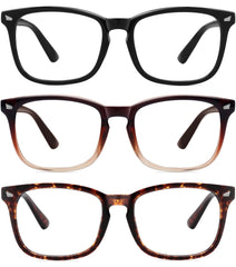 MEETSUN blue light glasses front view in black for reduced screen fatigue