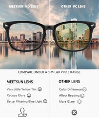 MEETSUN blue light glasses front view in tortoiseshell for stylish eye protection