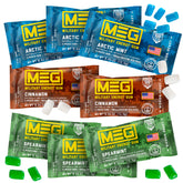 MEG Military Energy Gum Arctic Mint packaging for on-the-go energy