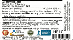 Mega Resveratrol lab certification indicates high manufacturing standards.