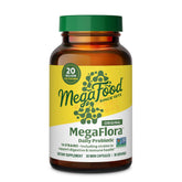 MegaFood MegaFlora bottle-front, daily probiotic capsules for routine use.