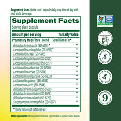 MegaFood MegaFlora Probiotic Plus capsules ready for daily digestive support.