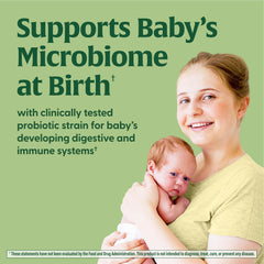 Pregnant mom in a kitchen scene using MegaFood Baby & Me 2 for digestion