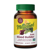 MegaFood Blood Builder bottle front showing a vegan iron option for energy