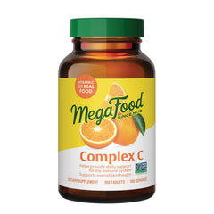 MegaFood Complex C bottle with orange slice for daily immune support.