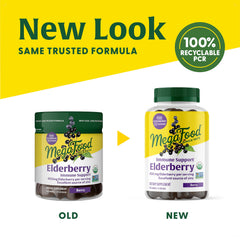 MegaFood Elderberry Gummies close-up of gummies, a tasty immune-support option for family use.