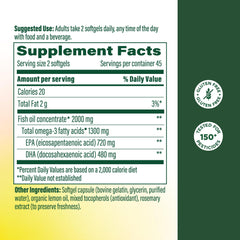 MegaFood fish oil softgels with lemon note for easier daily use