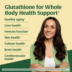 MegaFood glutathione capsules being poured into hand for easy daily use