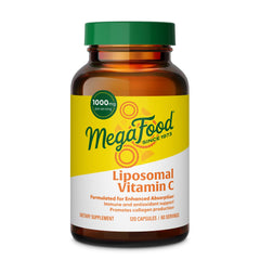 MegaFood Liposomal Vitamin C bottle front highlighting high potency immune support