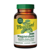 MegaFood magnesium bottle front view highlighting easy daily use.