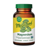MegaFood magnesium supplement in a fermented glycinate bottle, convenient daily dose for muscle and nerve support.