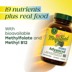 MegaFood Multi for Men 55+ bottle on desk for daily routine