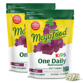 MegaFood One Daily Kids bottle showing convenient daily multivitamins for growing children