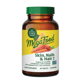 MegaFood Skin, Nails & Hair 2 bottle front view for daily nourishment and beauty support