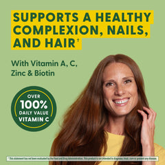MegaFood Skin, Nails & Hair 2 ingredient tablet highlights real-food nutrients