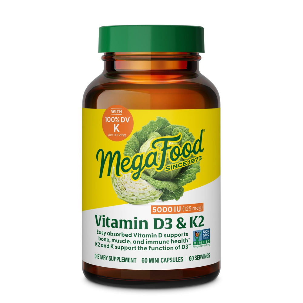 MegaFood Vitamin D3 5000 IU bottle for daily bone support