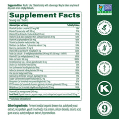 Close-up of MegaFood Women’s 40+ tablets for convenient daily nutrition.