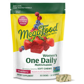 MegaFood Women's Multivitamin bottle on shelf showing daily wellness support