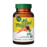MegaFood Zinc tablets close-up showing fermented potency for immune support