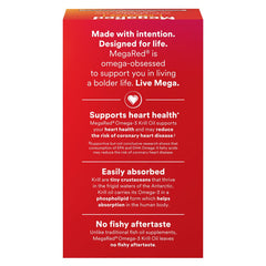 MegaRed Antarctic krill oil capsules with EPA and DHA.