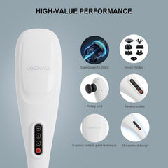 MEGAWISE cordless back massager used on the waist to ease tension.