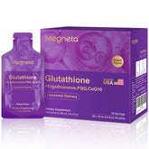 MEGNETA liposomal glutathione 500mg pouch for daily antioxidant support.