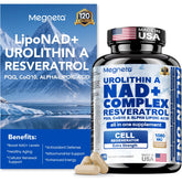 MEGNETA liposomal NAD+ Resveratrol bottle for premium cellular support and energy