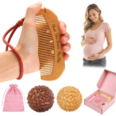 Meifuly labor comb with ergonomic wave handle targets hand acupressure points for comfort during birth.