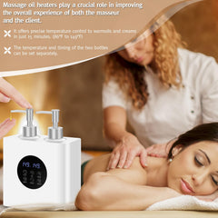 Meifuly massage oil warmer digital controls show temp and timer settings