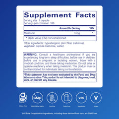 Melatonin 3 mg capsules close-up showing premium, allergen-free formula.